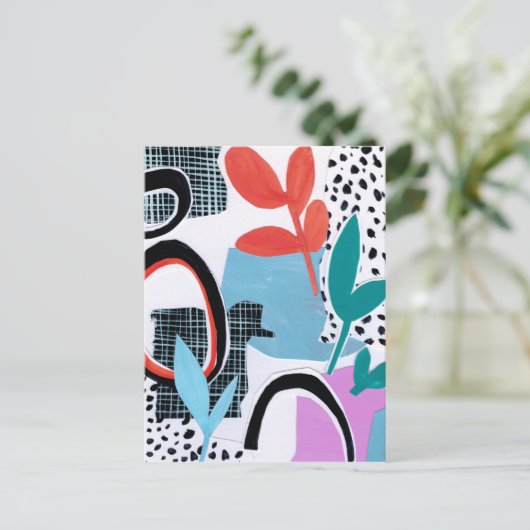 Abstracte veldslag briefkaart (Staand voorkant)