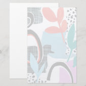 Abstracte veldslag briefpapier (Voorkant / Achterkant)