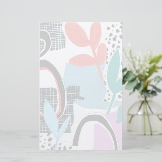 Abstracte veldslag briefpapier (Staand voorkant)