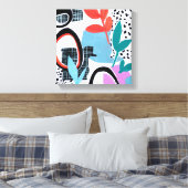 Abstracte veldslag canvas afdruk (Insitu (Slaapkamer))