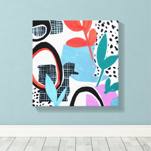 Abstracte veldslag canvas afdruk (Insitu (Houten vloer))