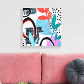 Abstracte veldslag canvas afdruk (Insitu (Woonkamer))