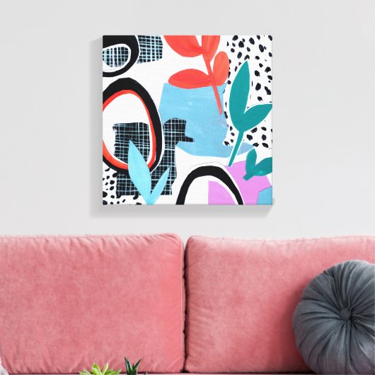 Abstracte veldslag canvas afdruk (Insitu (Woonkamer))