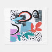 Abstracte veldslag fleece deken (Voorkant (Horizontaal))