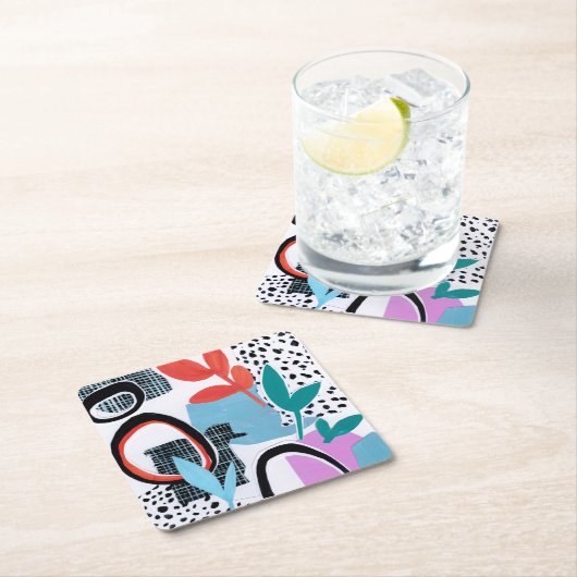 Abstracte veldslag kartonnen onderzetters (Insitu)