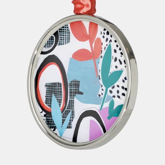 Abstracte veldslag metalen ornament (Links)