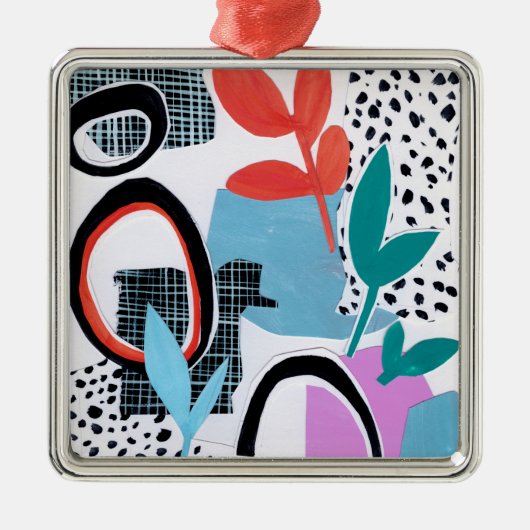 Abstracte veldslag metalen ornament (Voorkant)