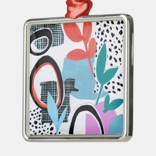 Abstracte veldslag metalen ornament (Links)