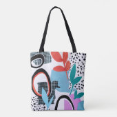 Abstracte veldslag tote bag (Achterkant)