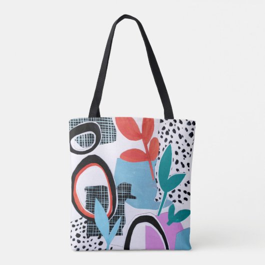 Abstracte veldslag tote bag (Achterkant)