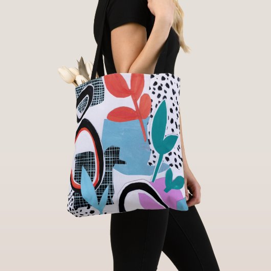 Abstracte veldslag tote bag (Dichtbij)