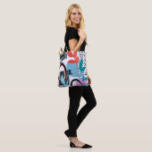 Abstracte veldslag tote bag (Op model)