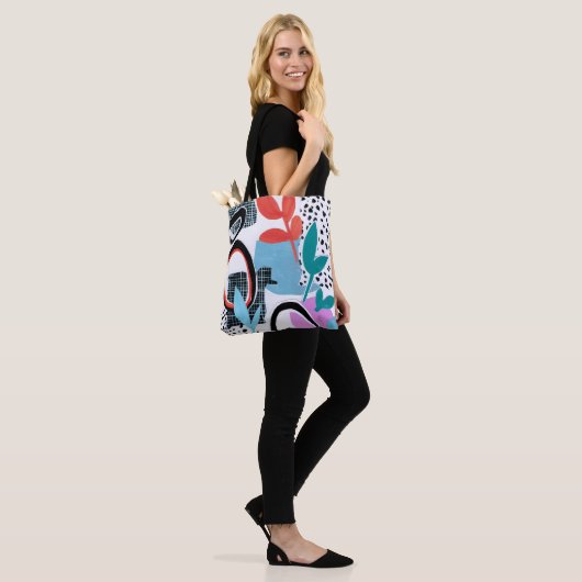Abstracte veldslag tote bag (Op model)
