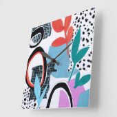 Abstracte veldslag vierkante klok (Hoek)