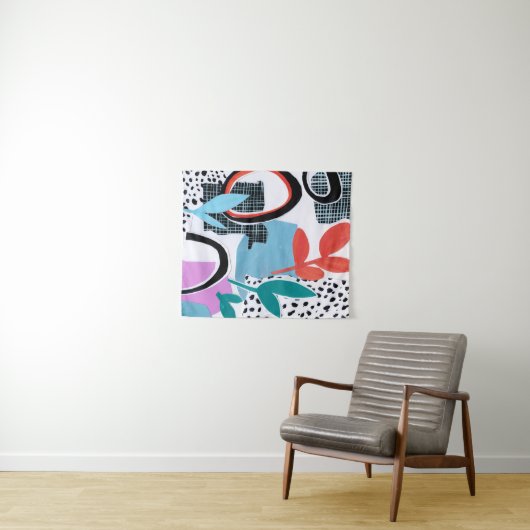 Abstracte veldslag wandkleed (In Situ (horizontaal))