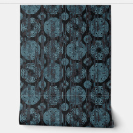 Abstracte Vensterreflecties met Blauw en Zwart Behang