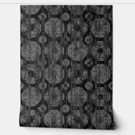 Abstracte Vensterreflecties met Grijs en Zwart Behang