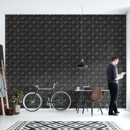 Abstracte Vensterreflecties met Grijs en Zwart Behang