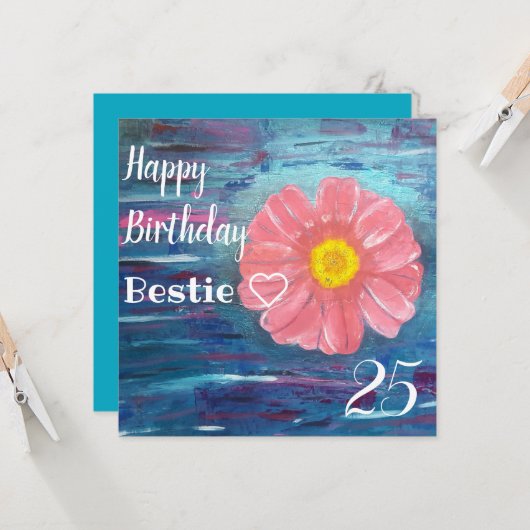 Abstracte ventilator Aangepaste bijengeboorte Kaart (Voorkant / Achterkant in situ)