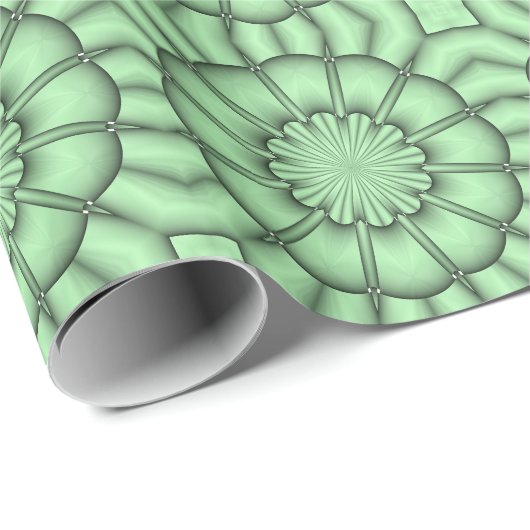 Abstracte ventilator in Bleek groen Cadeaupapier (Rol Hoek)