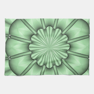 Abstracte ventilator in Bleek groen Theedoek