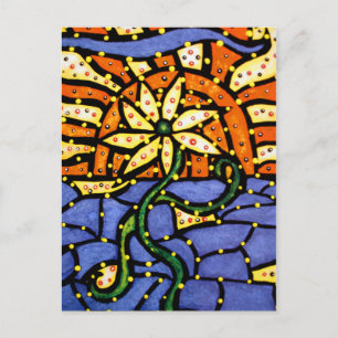 Abstracte ventilator in Briefkaart met zonnekleuri