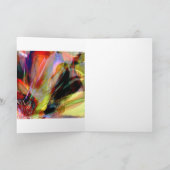 Abstracte ventilator met meerdere kleuren in rood kaart (Binnen)