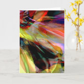 Abstracte ventilator met meerdere kleuren in rood kaart (Gele Bloem)