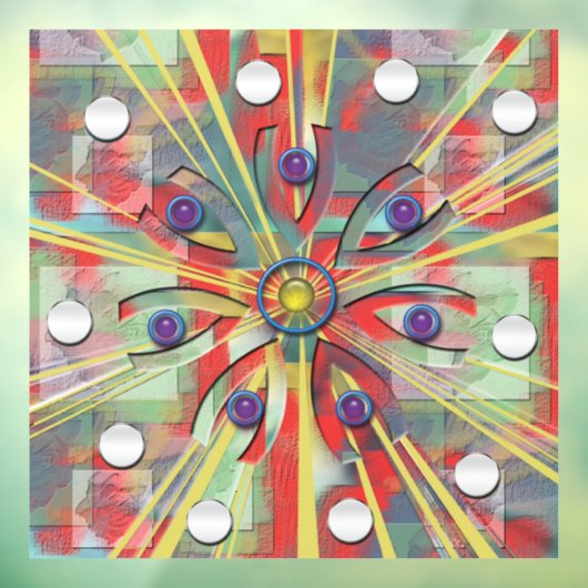 Abstracte ventilator raamsticker (Vel 3)