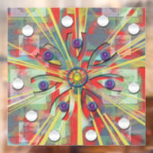 Abstracte ventilator raamsticker (Vel 2)