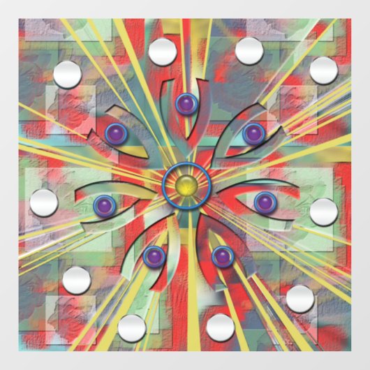 Abstracte ventilator raamsticker (Vel)