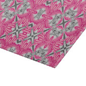 Abstracte ventilatorbenzine Fuchsia roze en grijs Snijplank (Hoek)