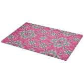 Abstracte ventilatorbenzine Fuchsia roze en grijs Snijplank (Hoek)