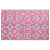Abstracte ventilatorbenzine Fuchsia roze en grijs Stof (Fat Quarter)