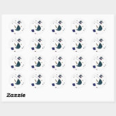 Abstracte Verdi-Sticker Ronde Sticker (Vel)