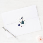 Abstracte Verdi-Sticker Ronde Sticker (Envelop)