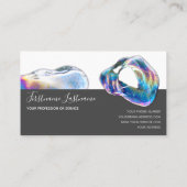 Abstracte verdwijnende kleurige bubbels regenboogk visitekaartje (Achterkant)