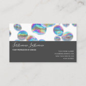 Abstracte verdwijnende kleurige bubbels regenboogk visitekaartje (Achterkant)