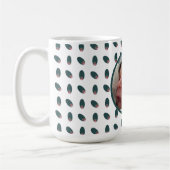 Abstracte veren donker koffiemok (Links)