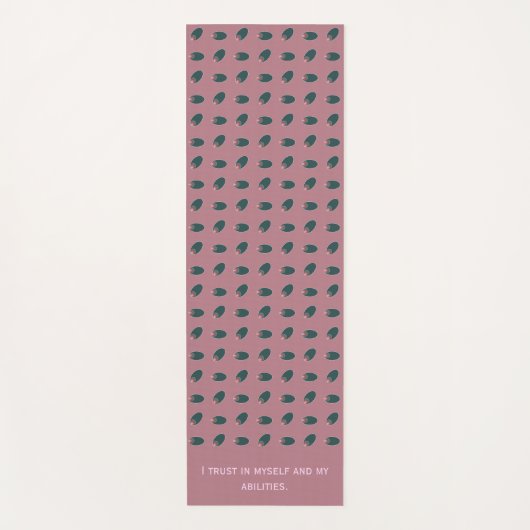 Abstracte Veren Donkere Yoga Mat (Voorkant)