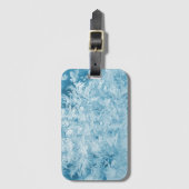 Abstracte veren en sneeuwvlokken bagagelabel (Voorkant (verticaal))