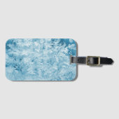 Abstracte veren en sneeuwvlokken bagagelabel (Voorkant (horizontaal))