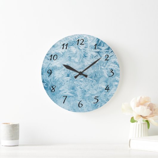 Abstracte veren en sneeuwvlokken grote klok (Huis)