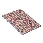 Abstracte veren: kleurrijke  achtergrond. notitieboek (Rechterzijde)