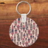 Abstracte veren: kleurrijke  achtergrond. sleutelhanger (Voorkant)