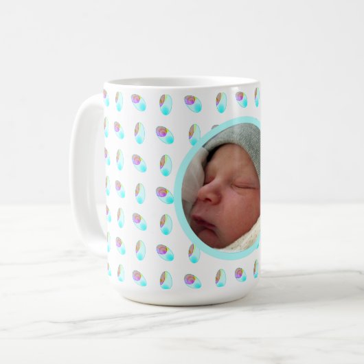 Abstracte veren koffiemok (Voorkant links)