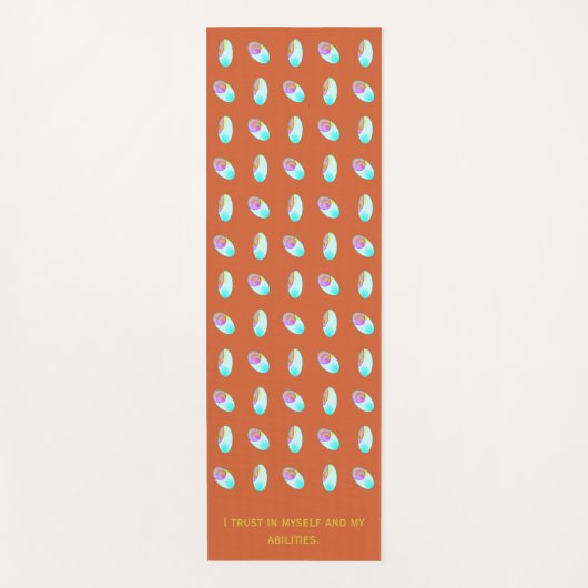 Abstracte Veren Yoga Mat (Voorkant)