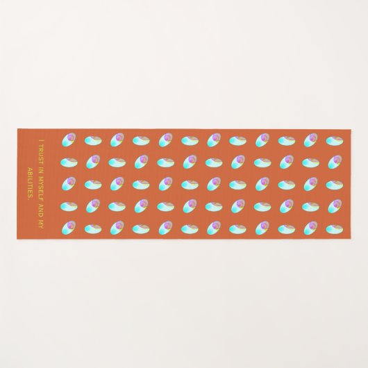 Abstracte Veren Yoga Mat (Voorkant (horizontaal))