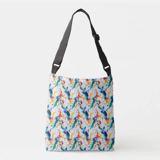 Abstracte verf 02 crossbody tas (Voorkant)