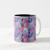 Abstracte verf 03 tweekleurige koffiemok (Voorkant rechts)